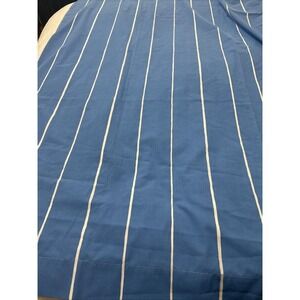 Vtg Marimekko Dan River Twin Flat Sheet Only Blue With White Stripes 67"x95"